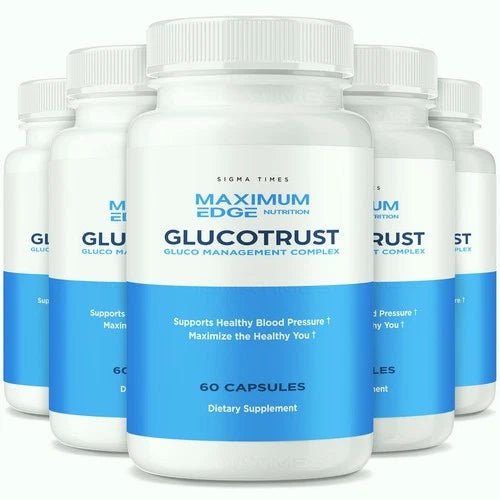 (5 Pack) Glucotrust Capsules, Glucotrust Blood Sugar Supplement Maximum Edge