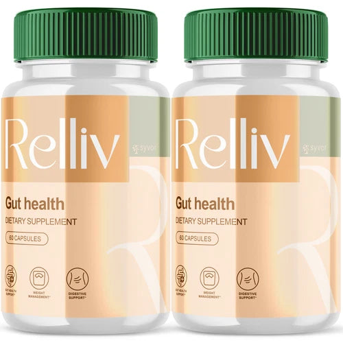 Relliv Probiotic Gut Health Formula, Enhance Digestive Function 120 Capsules