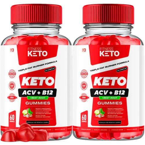Fitness Keto ACV Gummies Supports Weight Management & Metabolism (2 Pack)