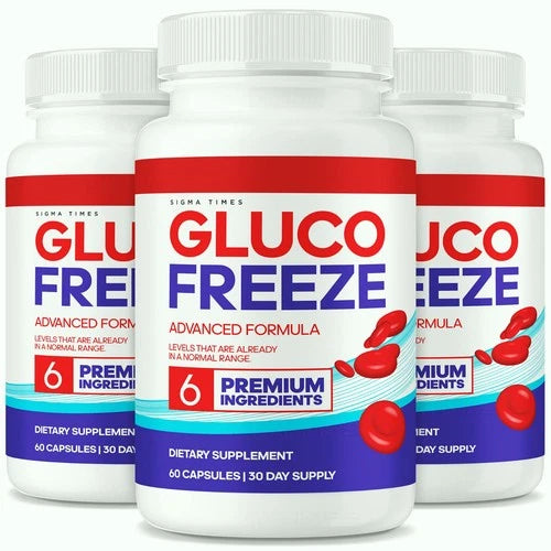 (3 Pack) GlucoFreeze Pills Gluco Freeze (180 Capsules)