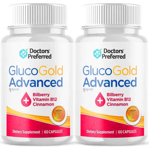 (2 Pack) Gluco Gold Blood Balance Advanced Support Glycogen Supplement 120 Caps