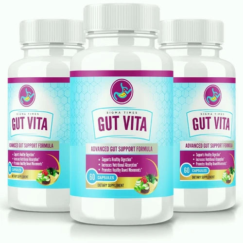 (3 Pack) Gut Vita Advanced Digestive Health Supplement to Support Gut Health