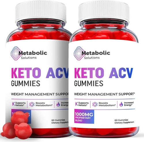 Metabolic Solutions Keto Gummies- Metabolic ACV Gummy Weight Loss ORIGINAL-2Pack