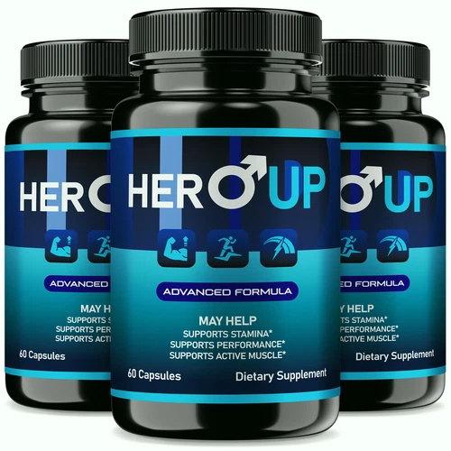 (3 Pack) Hero Up Pills for Men, HeroUp Supplement for Male Health Support