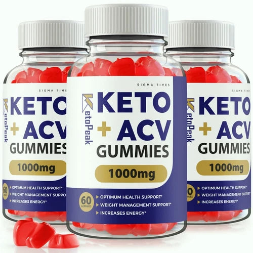 (3 Pack) KetoPeak Keto + ACV Gummies for Advanced Weight Management Support