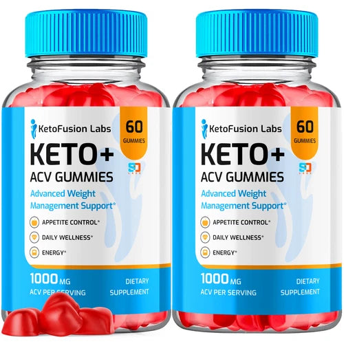 KetoFusion Labs Keto+ACV Gummies for Weight Management and Energy (2 Pack)