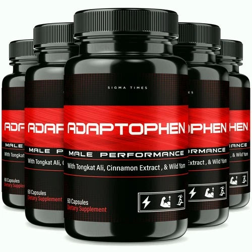 (5 Pack) Adaptophen Capsules for Men, Advanced Supplement Pills for Male
