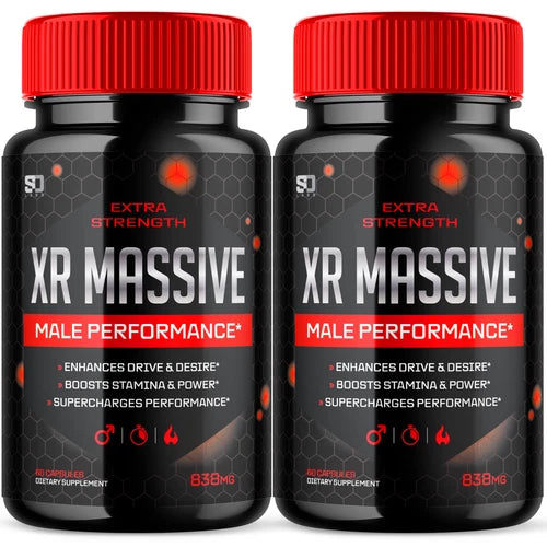 (2 Pack) XR Massive Men Pills, Maximize Energy, Vitality & Stamina 120 Capsules