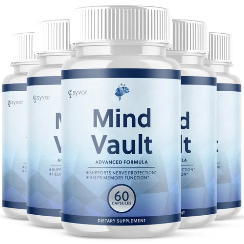 (5 Pack) Mind Vault Nootropic All Natural Formula Brain Supplement 300 Capsules