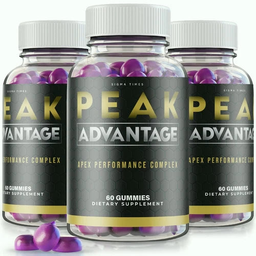 (3 Pack) Peak Advantage Extra Strength Gummies for Male Vitality & Stamina