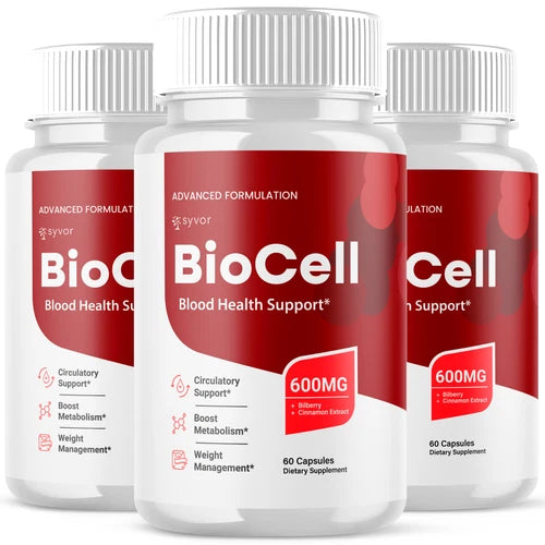 (3 Pack) BioCell Blood Health Support Bio Cell Glycogen Vitamin 180 Capsules