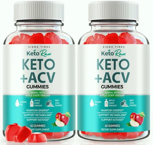 (2 Pack) Keto Raw Keto + ACV Gummies for Advanced Weight Loss & Energy