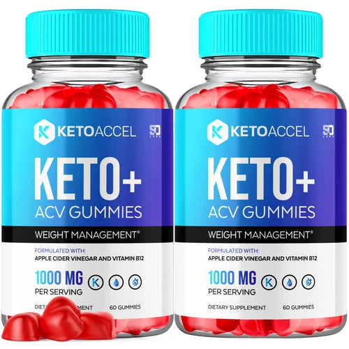 (2 Pack) Keto Accel, Keto Accel ACV Keto Gummies for Weight Loss (120 Gummies)