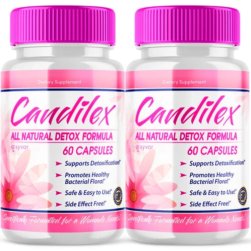 2 Pack, Candilex for Women Natual Detox Formula Vitamin Supplement, 120 Capsules