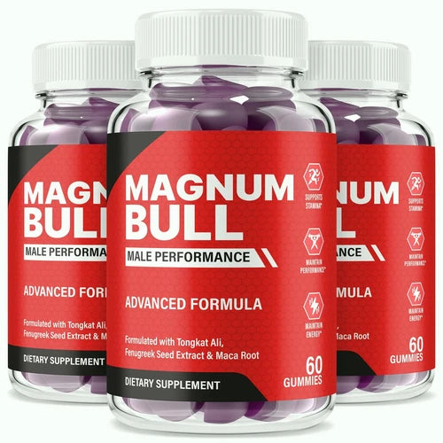 (3Pack) Magnum Bull Gummies for Men, Ultra Potency Formula For Male Health