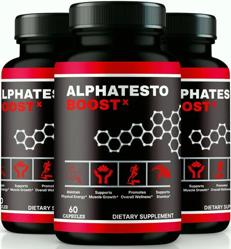 (3 Pack) Alpha Testo Boost X Plus, Alpha Testo Booster for Men, AlphaTestoBoost+