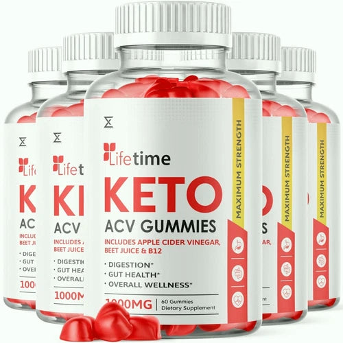(5 Pack) Lifetime Keto ACV Gummies, Vegan, Weight Loss Supplement (300 Gummies)
