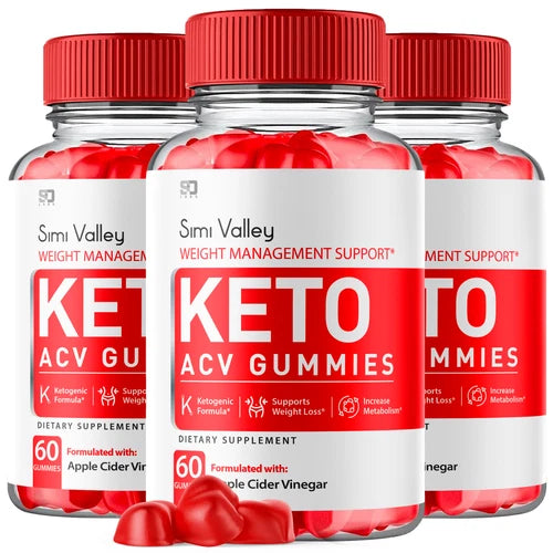 (3 Pack) Simi Valley Keto Gummies, SimiValley Keto ACV Gummies  (180 Gummies)
