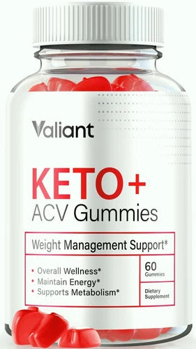 Valiant Keto + ACV Gummies, Advanced Weight Loss & Energy Formula 60ct