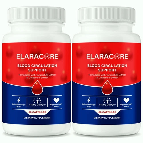 (2 Pack) Elaracore Glycogen Support Pills, Blood Formula for Natural Circulation