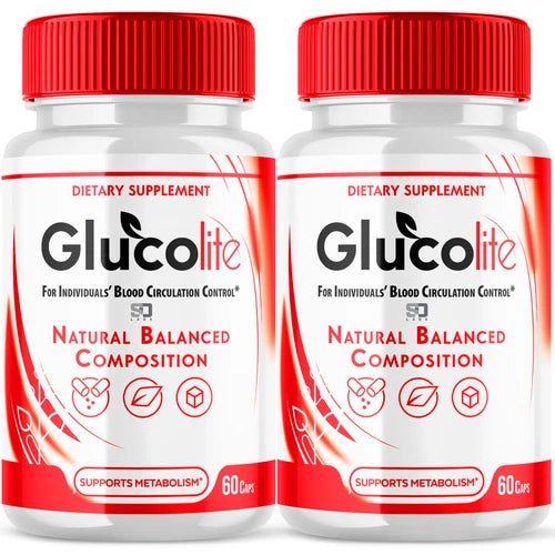(2 Pack) Glucolite Blood Pills - Blood Sugar Health Support Formula 120 Capsules
