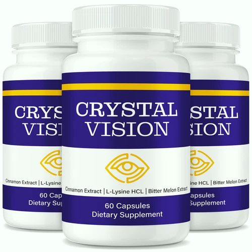 (3 Pack) Crystal Vision Capsules, Advanced Vision Support Formula for Eye Health