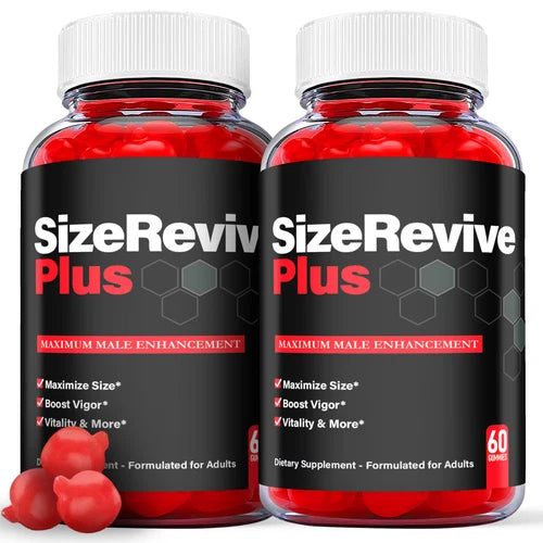 Size Revive Plus Male Enhancing Gummies - Men's Performance Support (2 Pack)