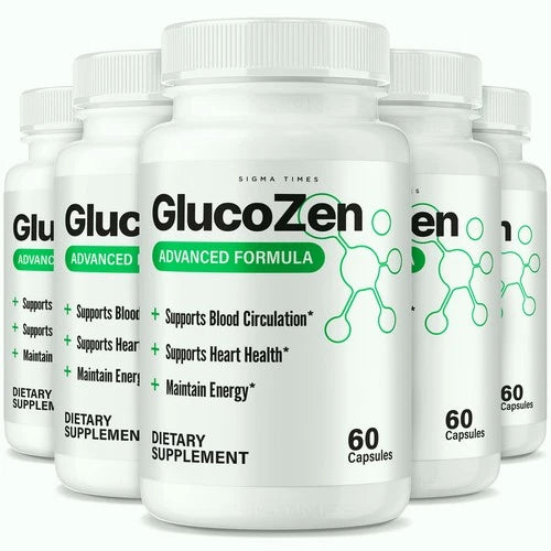 (5 Pack) GlucoZen Capsules – Gluco Zen Blood Support for Healthy Circulation