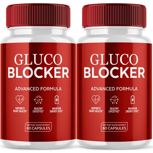 Gluco Blocker Blood Sugar Support Formula Advanced Glycogen Support 120 Capsules