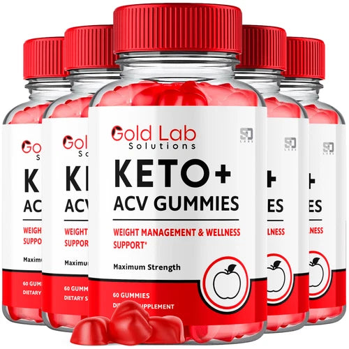 Gold Lab Solutions Keto+ACV Gummies Weight Loss and Wellness Support (5 Pack)