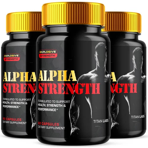 Alpha Strength - Health, Performance & Strength Support for Men (3 Pack)