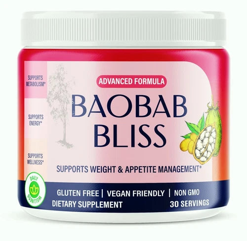 (1 Pack) Baobab Bliss Weight Loss Powder, Baobab Superfruit Fat Burn Drink Mix