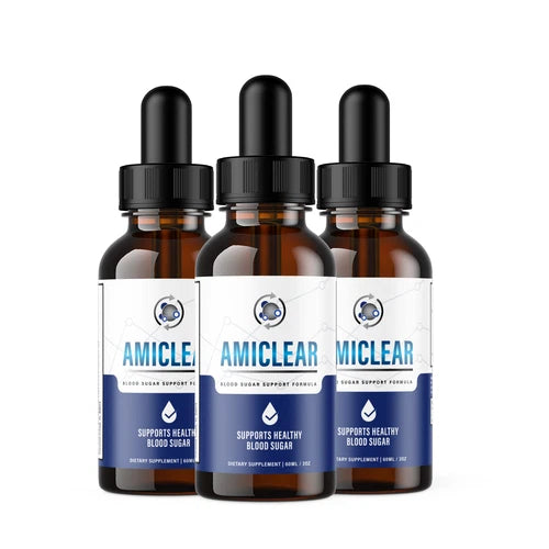 (3 Pack) Amiclear Drops, Amiclear Liquid Blood Sugar Supplement Drops (180 ML)