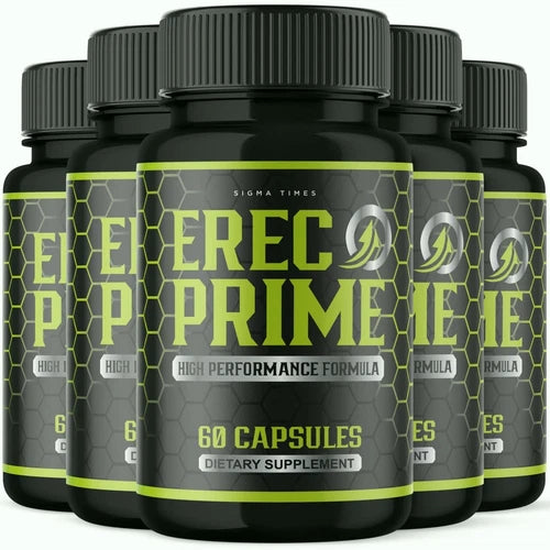 (5 Pack) Erec Prime Supplement for Men Virility, Male Performance Pills