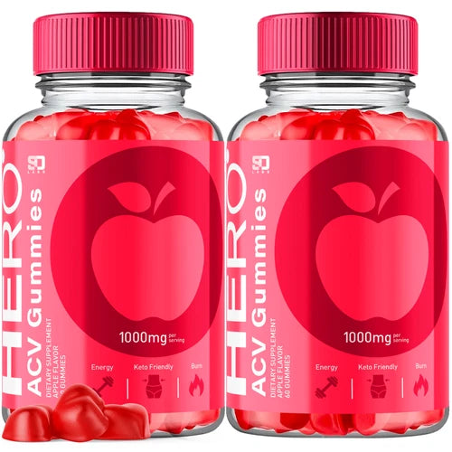 (2 Pack) Hero ACV Gummies, Hero Keto ACV Ketosis Support Gummies (120 Gummies)