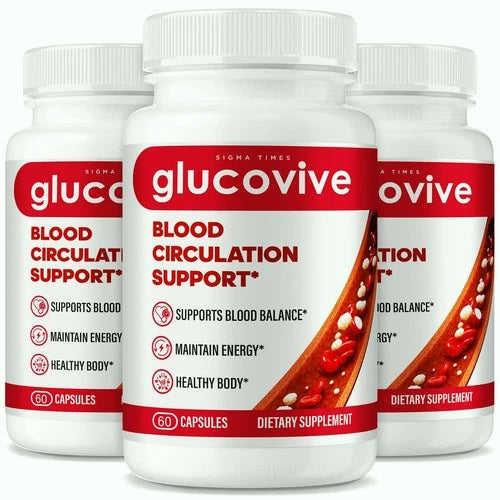 (3 Pack) GlucoVive Capsules – Gluco Vive Blood Support Formula for Circulation