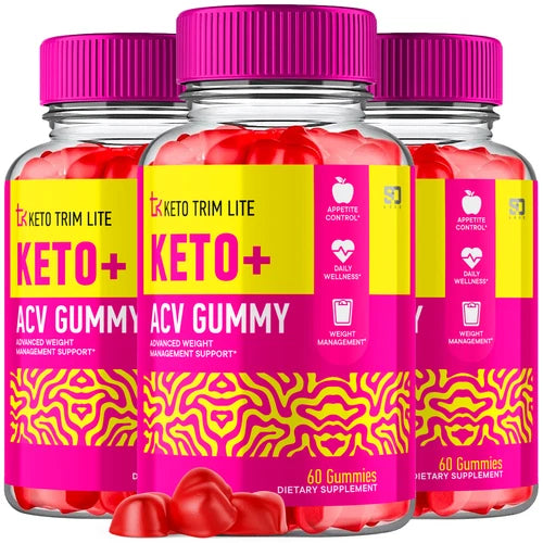 (3 Pack) Keto Trim Lite ACV Gummies, For Weight Management & Healthy Body 180ct