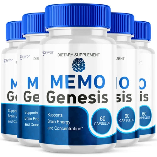 (5 Pack) Memo Genesis Nootropic All Natural Formula Brain Supplement 300 Capsule