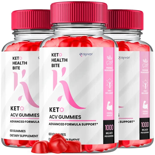Keto Health Bite Keto ACV Gummies Maximum Strength Vitamin Formula 180 Gummies