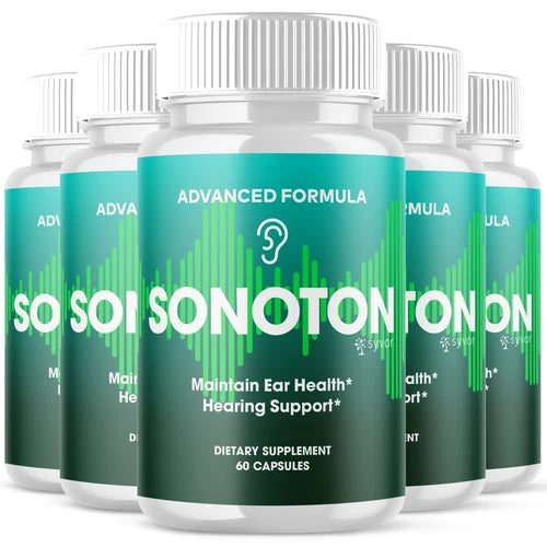 (5 Pack) Sonoton Advanced Ear Health Support and Tinnitus Relief 300 Capsules