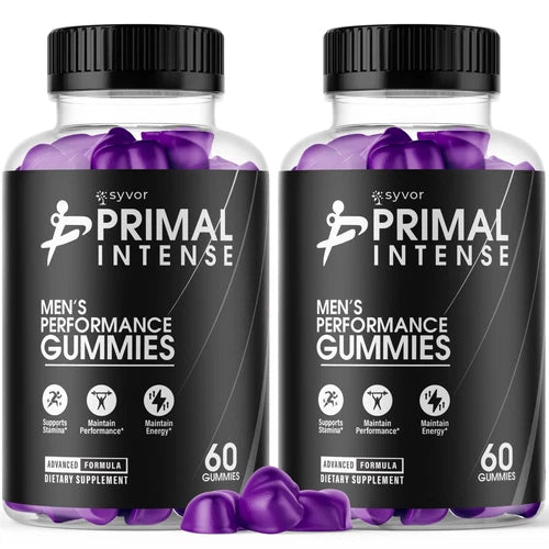 (2 Pack) Primal Intense Male Gum Advanced Formula Vitamin Supplement 120 Gummies
