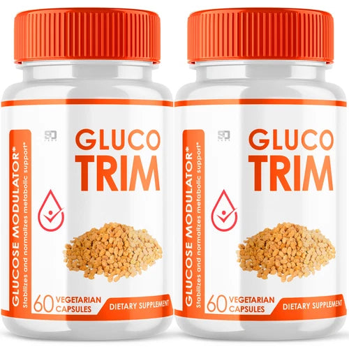 (2 Pack) Glcuo Trim Glucose Modulator, GlucoTrim Blood Sugar Pill (120 Capsules)
