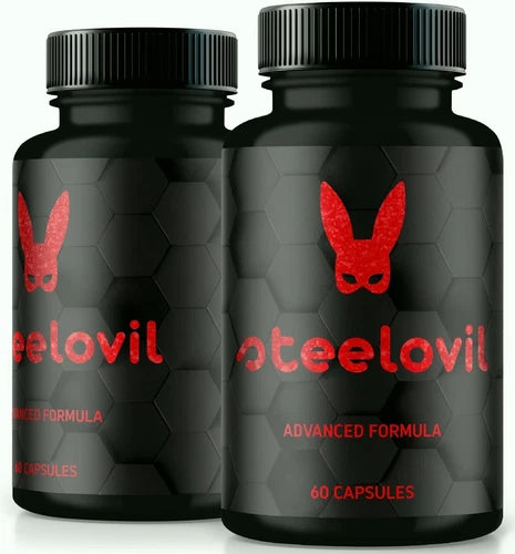(2 Pack) Steelovil for Men, Maximum Strength Pills for Advanced Stamina & Drive