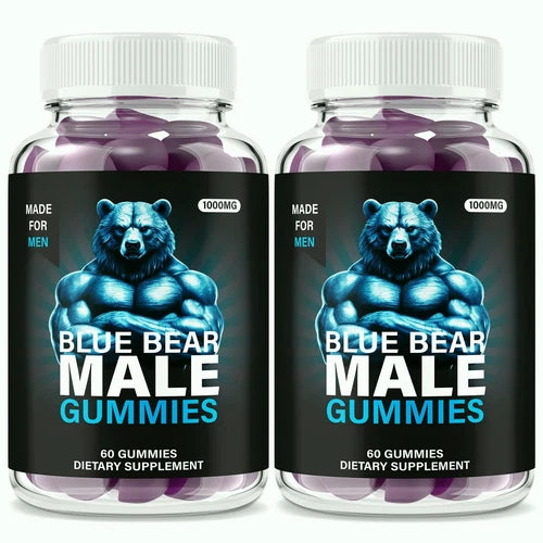 (2 Pack) Blue Bear Male Gummies, BlueBear Performance Gummys for Men