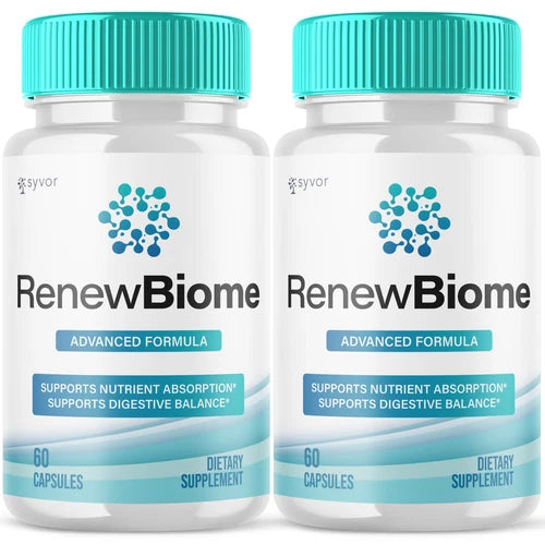 (2 Pack) RenewBiome Probiotic For Gut Health, Renew Biome Vitamin 120 Capsules