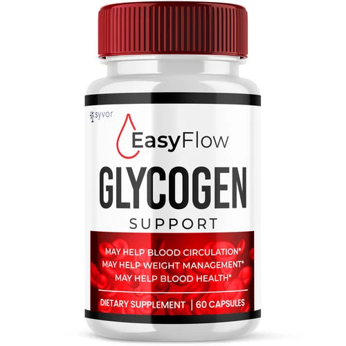 (1 Pack) Easy Flow Glycogen, Blood Sugar Health Support Formula, 60 Capsules
