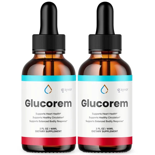 (2 Pack) Glucorem Blood Support Drops Advanced Vitamin Supplement 60 Servings