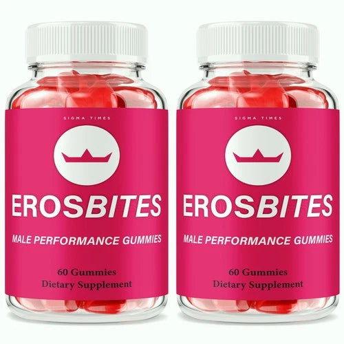(2 Pack) ErosBites Male Gummies, Eros Bites Performance Pills for Men