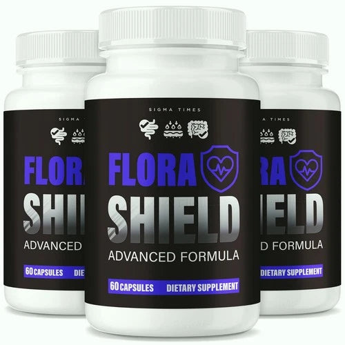 (3 pack) Flora Shield Supplement - FloraShield Natures Shield Gut and Digestion
